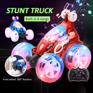 RC Stunt Car 360 Degree Anti-Collision With Light & Music Tornado Twister Spin Remote Control Car 360° Stunt RC Car Mainan budak lelaki Gift| DaQueen