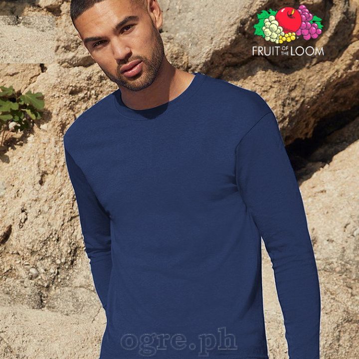 Fruit%20of%20the%20Loom%20Navy%20Blue%20Classic%20Comfort%20Style%20Long%20Sleeves%20Tee%20165gsm%20100%25%20Cotton%20-%20Image%203