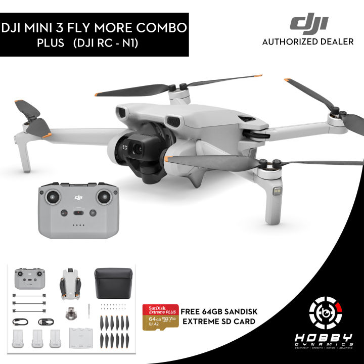 DJI Mini 3 Fly More Combo Plus (DJI RCN1) with FREE Sandisk Extreme
