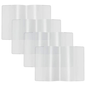 MOJOYCE 4pcs Transparent Passport Cover Certificate Credit Card Holder Protective Tear-resistant Case