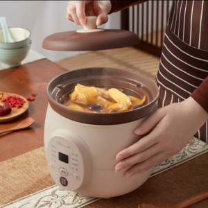 Bear DDG-D20S2 Electric Stewpot Automatic Purple Clay Pot Soup Pot Home Breakfast Porridge Maker