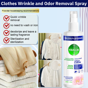 Clothes Wrinkle and Odor Removal Spray Anti-Static Fabric Softener No-Iron Wrinkle Release Flair Spray 衣物除皱去味喷雾