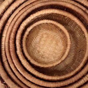 Thúng tre nâu hun khói đủ các size kích thước đựng thóc gạo cám