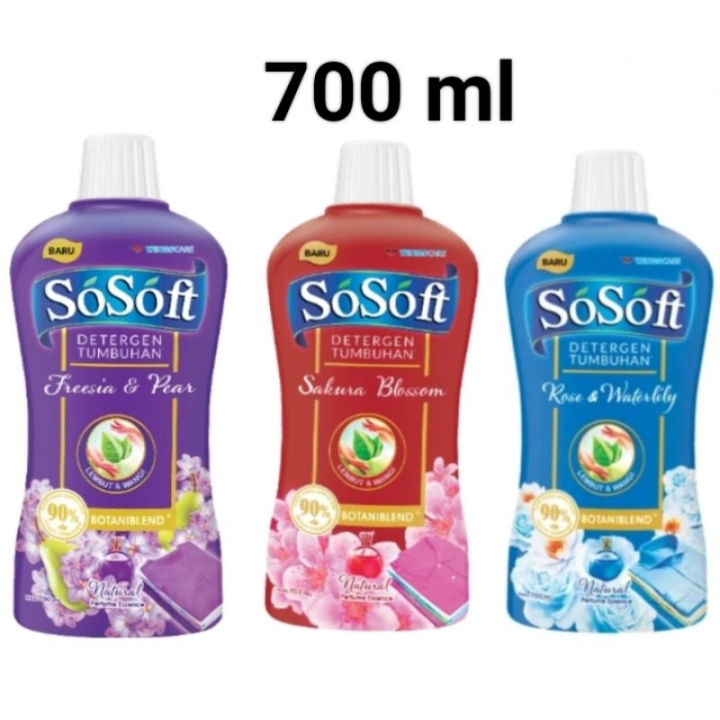 Sosoft So Soft Liquid Detergent Cair Botol 700ml All Variant