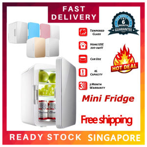 [SG] MINI Fridge  8L/Multipurpose Portable Mini Fridge  Outdoor/Indoor mini fridgepeti sejuk/ Panas Fungsi peti sejukMini Refrigerator 迷你车家冷热两用小冰箱 学生宿舍专用冰箱