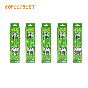 12Pcs Panda Cartoon HB Pencils Set Cute Kawaii Writing Pencils for Students/Kids School Supplies