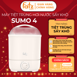 Máy tiệt trùng hơi nước sấy khô FATZBABY Sumo 4 FB4916BK chứa lên tới 6 bình sữa có tính năng tự động tiệt trùng và sấy khô