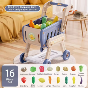 Kids Pretend Play Supermarket Shopping Cart Toys for Kids Play House Baby Toys