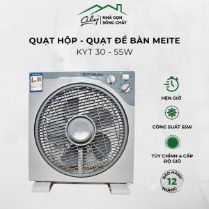 Quạt Hộp KYT-30 – 5 Cánh Gió Mạnh – 4 Cấp Độ Gió – Hẹn Giờ Thông Minh – Thiết Kế Gọn Nhẹ Êm Ái