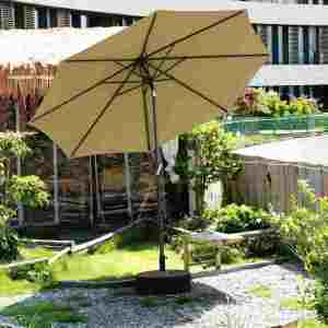 2.7M Outdoor Sunshade Umbrella Courtyard Folding Umbrella Garden Table Yard Pool Beach Sun Umbrella