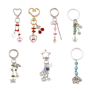 Đẹp Cherry Charm Gắn Túi Keyring phụ kiện chìa khóa trái tim Mặt dây chuyền hợp kim kết cấu thích hợp cho trang trí ví và Ba lô