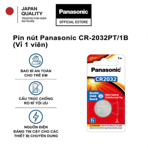 Vỉ 1 viên Pin nút Panasonic CR-2032PT/1B – Hàng Chính Hãng