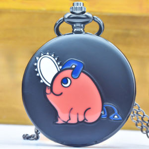 Vintage Anime Chainsaw Dog Flip Quartz Pocket Watch Fashion Mens and Womens Accessories Childrens Holiday Gifts