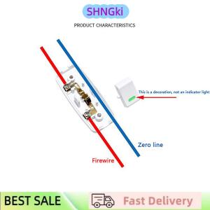 SHNGki 1Pc Light Switch For Home Classic White Inline ON OFF Table Bedside Lamp Desk Light Cord Cable Switches Electrical Accessories