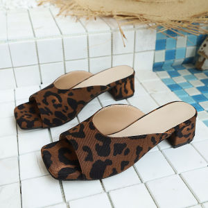 [Free Shipping] Fashionable new polka dot high-heeled sandals for women stiletto pointed toe elegant single shoes fish mouth slip-on sandals
