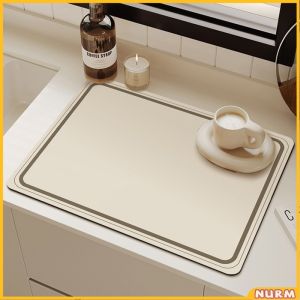 Nurm Kitchen Draining Mat Non-slip Washable Tableware Mat Foldable Dish Drying Pad 30x40cm