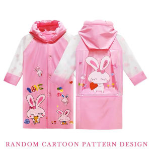 5-15 years PVC children raincoat/poncho with inflatable brimwaterproofcartoonstudentkids KERMODE