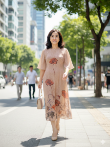 Đầm Trung Niên Sang Trọng Đi Làm Đi Tiệc Trang Nhã Thanh Lịch Quý Phái Sang Chảnh Cao Cấp tm2733