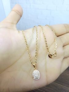 KALUNG NORI VENSY +LIONTIN OVAL MP FULL/ KALUNG PERAK ASLI SILVER 925 LAPIS EMAS/ KALUNG FASHION WANITA IMPOR TERBARU