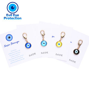 Keychain Decoration Auspicious Object Good Luck Card Protective Symbol Devil's Eye Everyday Wear