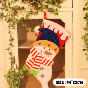 Christmas Hanging Socks 3D Cute Santa Claus Elk Snowman Design Christmas Tree Ornaments Holiday Party Gift Bag