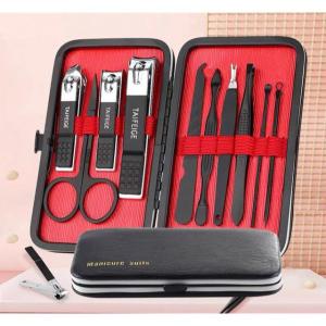 18 Pcs Professional Anti-Splash Nail Set Manicure Tools Kit Stainless Steel Nail Clipper