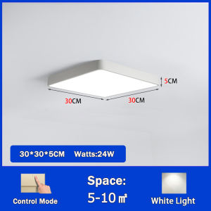 RHPOA square 50CM-144W High brightness iron LED eye protection ceiling light with high color rendering and flicker free adjustment of brightness/light color