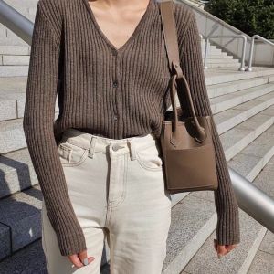 TAS SELEMPANG KULIT WANITA - SIMPLE CAMPUS STYLE - USA SCHOOL DAY