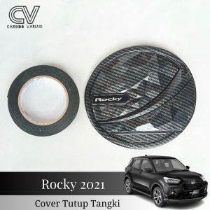 Cover Tutup Tangki Bensin Mobil Daihatsu Rocky 2021 Carbon