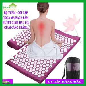 BỘ THẢM - GỐI TẬP YOGA MASSAGE BẤM HUYỆT GIẢM ĐAU CƠ GIẢM CĂNG THẲNG "Tamitechmart" được lấy cảm hứng từ Ấn Độ cổ đại truyền thống theo Y học cổ truyền Trung Quốc để kích hoạt cơ thể sản xuất tinh lực.