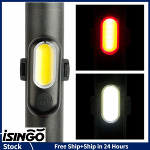 iSingo Bicycle Light USB Rechargeable Warning Light 5 mode Bicycle Tail Light COB Highlight Riding Warning Light Helmet Backpack Signal Lights