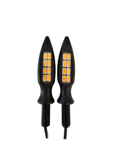 ⭐️Q&X_LED⭐️เหมาะสำหรับการติดตั้งบนรถจักรยานยนต์ ไฟเลี้ยว12VLEDรูปร่างกระสุน ZD08