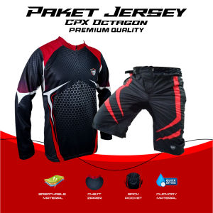 [BIKE TO NATURE] Se-PAket Baju Celana Kaos Jersey Sepeda Gunung MTB Gowes XC Lengan Panjang Pria Celana Sepeda Pendek Pria Padding Busa