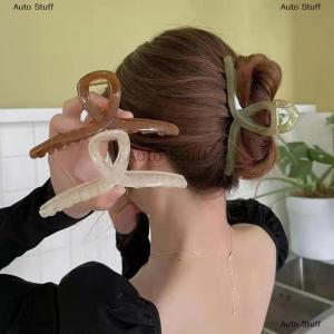 [COD] Auto Stuff คลิปหนีบผมแฟชั่นโอเวอร์ไซส์สำหรับเด็กผู้หญิงกิ๊บหนีบผมโปร่งใสกิ๊บหนีบผมทรงหางม้าเครื่องประดับผมปู