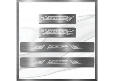 ชายบันได MITSU XFORCE (ปีปัจจุบัน) (Scuff Plate) กันรอยประตู สแตนเลส
