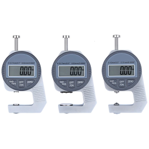 Digital Thickness Gauge 0.01mm Thickness Measuring Indicator 0-12.7mm/0.5in Electronic Micrometer for Paper Leather