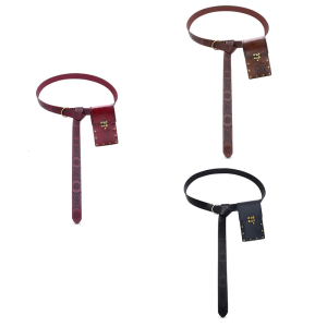 Men Cosplay Brown Belt Alchemist WaistBelt Cosplay Industrial Age LARP Cosplay for Costume Photography Props