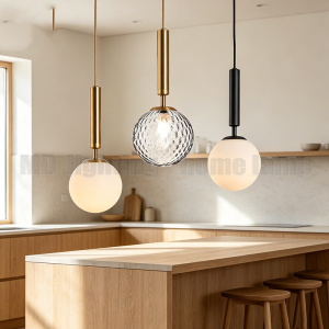 Nordic Glass Ball Modern Pendant Lights Creative Minimalist LED Hanging Lamp Designer for Bedroom Bedside Dining Room Coffee Bar