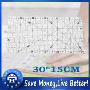 Local Delivery Accurate 30*15CM Rectangle Quilting Sewing Patchwork Foot Aligned Ruler Grid Cutting Tailor Craft Scale Patchwork Rule Craft Sewing Tools Big Size Thick Triangle Cloth Patchwork Sewing DIY Tool Ruler Sewing Rectangle Ruler