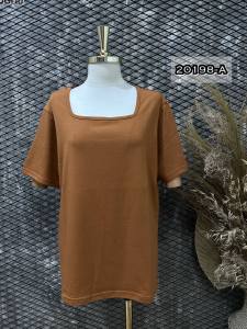ATASAN WANITA 20198-A KAOS POLOS OB U-NECK LD 104CM FIT TO SIZE L-2L BISA COD