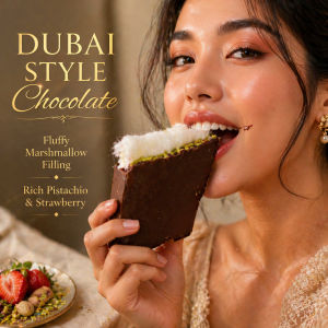 🍫【Flavors of Dubai】Premium Chocolate Pistachio Candy With Dubai Flavor Marshmallow Filling