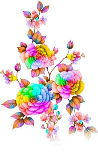 [Hình ủi ép nhiệt] Hot Trend Hoa mẫu nhiều màucánh 21 ủi bằng bàn là bàn ủi