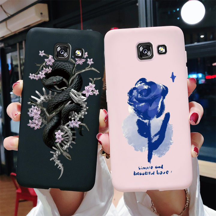 For Samsung Galaxy A7 2017 SM-A720F Dragon Snake Soft TPU Back Cover Phone  Case For Samsung A7 2017 Casing