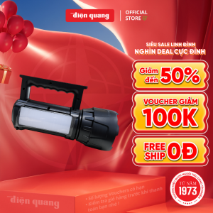 [MỚI] Đèn pin sạc Điện Quang PFL10 R BL có thể điều chỉnh tiêu cự và độ sáng (Pin Lithium màu đen) Bảo hành 12 tháng