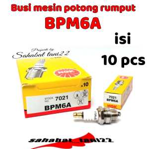 busi mesin rumput busi mesin potong rumput 2T busi chainsaw senso simso mini tiller isi 10 pcs BPM6A N.G.K
