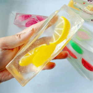 N6MBRH Có thể tạo hình Đồ chơi squishy hình thanh trái cây Mềm mại Trong suốt Đồ chơi bóp hình trái cây Đồ chơi Sentory Độ đàn hồi chậm. Đồ chơi giảm căng thẳng hình thanh trái cây Đồ trang trí để bàn