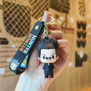 Anime Hunter X Hunter Keychain Silicone Figure Car Keychains Key Chain Pendant Keyring Accessories Holder Bag Jewelry Gifts