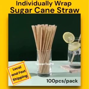 100Pcs Individually Wrapped 6Mm Biodegradable Paper Straw Durable For Coffee Sodas And Tea
