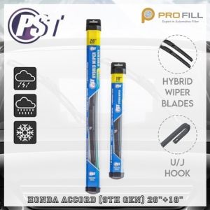PST Hybrid Wiper Blade Set [Rubber Type] - Honda Accord (9th Gen) 2013-20 26"+18"