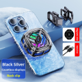 X76 Pro Phone Radiator Icing Style Adjustable Magnetically Fixed Back Clip Digital Display Fast Cooling Semiconductor Mobile Phone Heat Sink Gaming Cooler. 